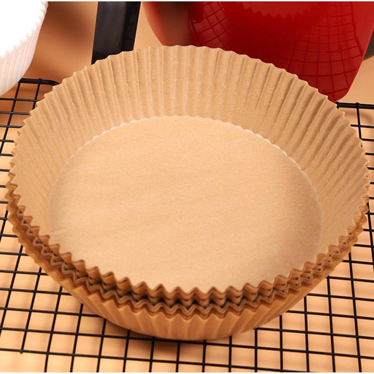 Round Air Fryer Disposable Paper Liner  (50 Pcs Set / 160mmx45mm) - Image 7