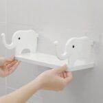 Multifunctional Elephant-Shaped Wall Shelf â€“ No-Punch Mini Organizer for Kitchen, Bathroom & Bedroom - Image 5
