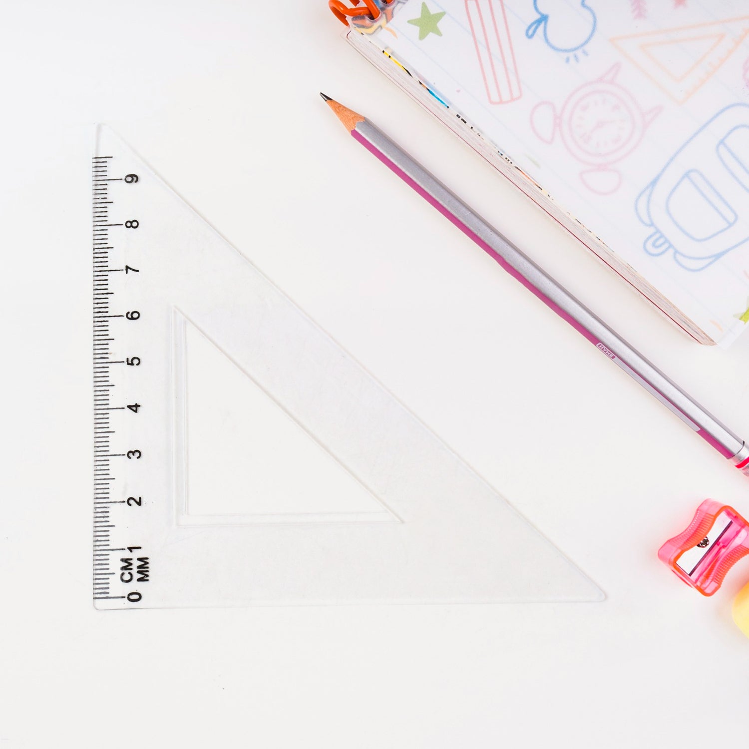 10_5c3d715a-85f9-4e5c-86ad-b2a081ccc6e1.jpg Plastic Geometry Set, Triangle Ruler Protractor Straight Ruler (4 Pcs Set) - Image 3