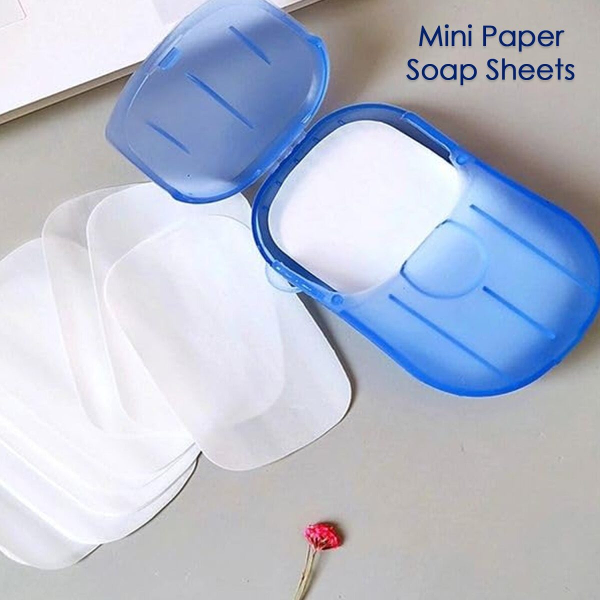 Travel Paper Soap Sheet with Mini Box (20 Sheets in a Pack Approx / Mix Color) - Image 3