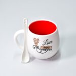 Multi design coffee Mug With Spoon and box packing. Ceramic Mugs to Gift your Best Friend Tea Mugs Coffee Mugs Microwave Safe (1 Pc / Mix Color) - Image 4