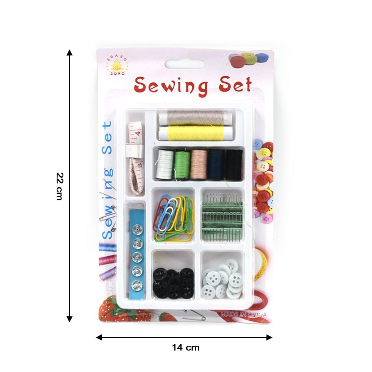 62 Pc Sewing Set used for sewing of clothes and fabrics including all home purposes. - Image 5