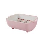 Multifunctional BPA Free Double Layered Plastic Rotatable Strainer Basket  (Multicolor) - Image 11