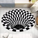 3D Space Round Carpet, Floor Mat Non-Woven Doormat (1 Pc / 78 Cm) - Image 3