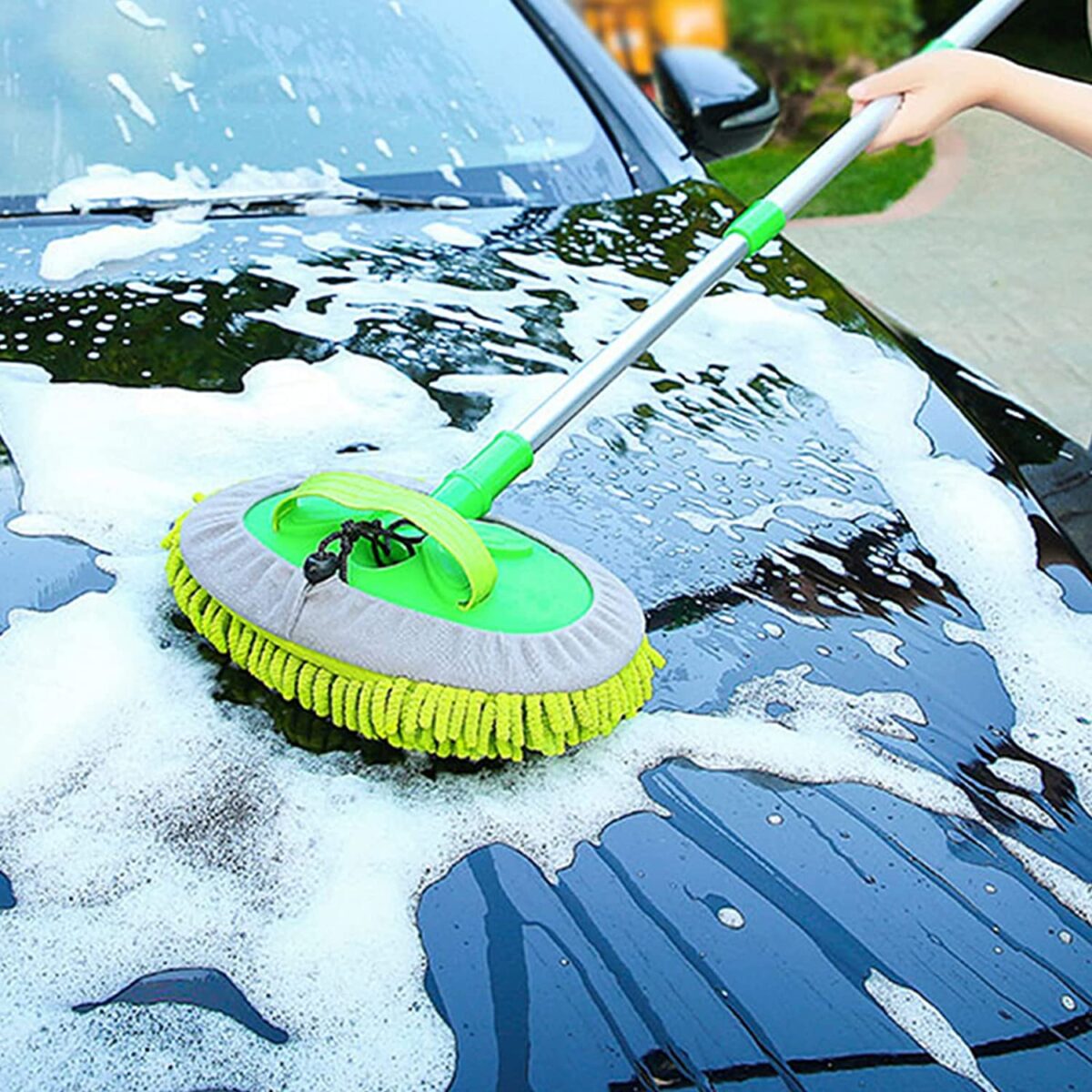 Car Duster Microfiber Flexible Duster Car Wash | Car Cleaning Accessories | Microfiber | brush | Dry / Wet Home, Kitchen, Office Cleaning Brush Extendable Handle - Image 11