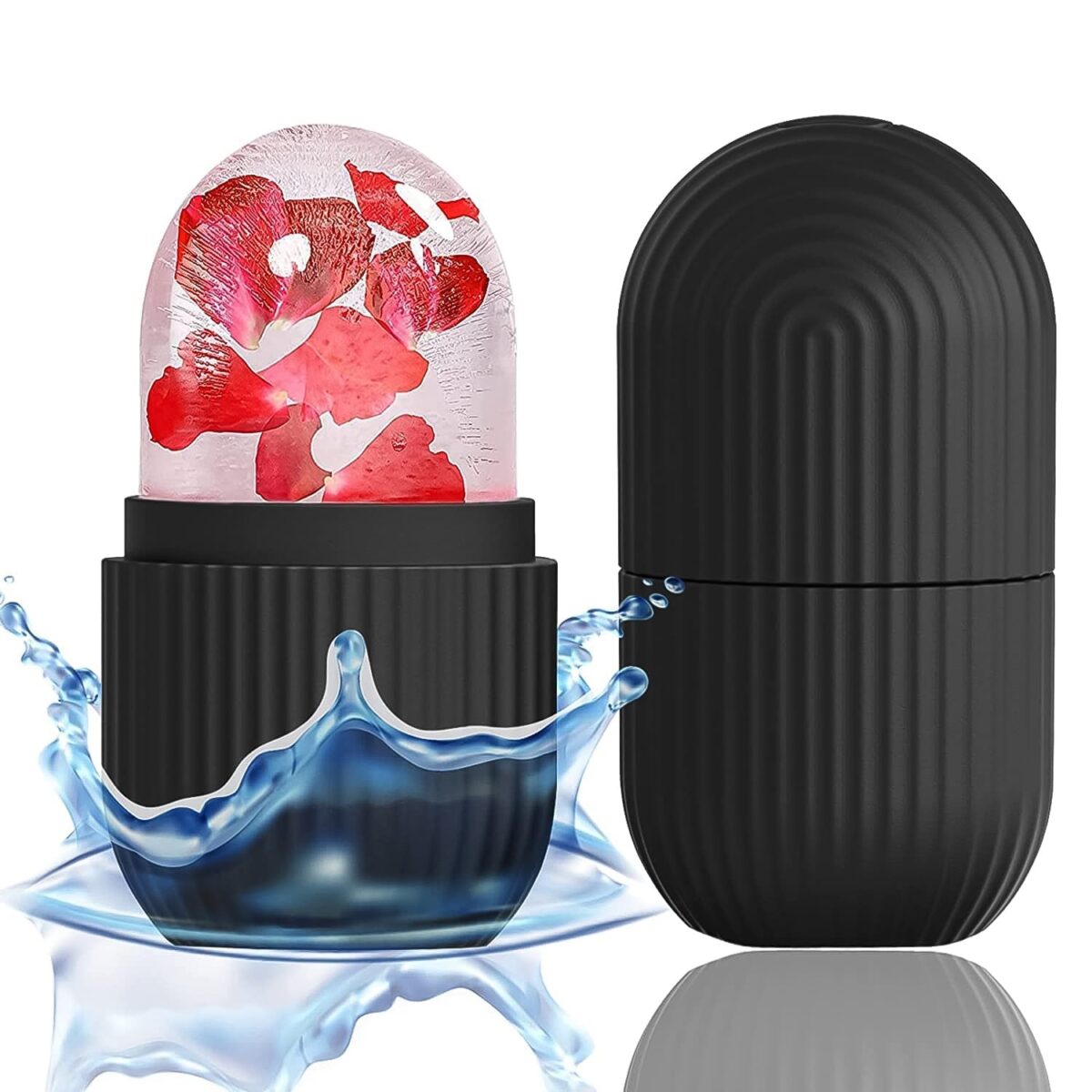 Face Ice Roller Massager for Swelling & Puffiness Reduction (Black) - Image 1