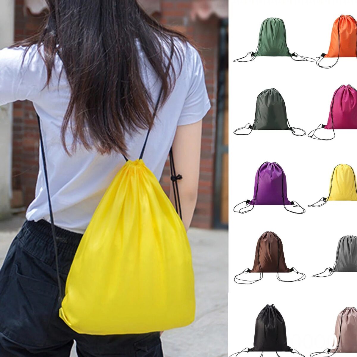 Sport Bag Drawstring Backpack Sports High Quality String Bag Sport Gym Sack pack for Women Men Large - Image 3