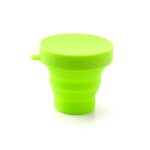 Round Silicone Foldable Glass / Cup, Foldable Travel Mug With Lid (1 Pc) - Image 5
