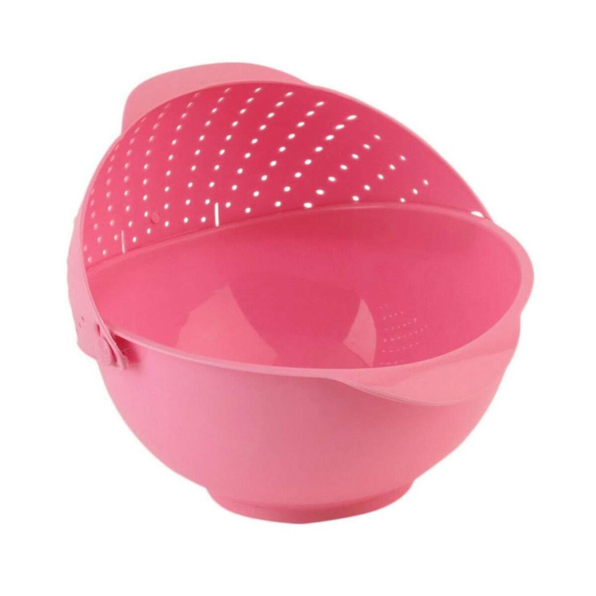 Plastic Revolving Multi Functional Rice, Vegetable Fruit Wash Basket Bowl (Multi Colour) - Image 4