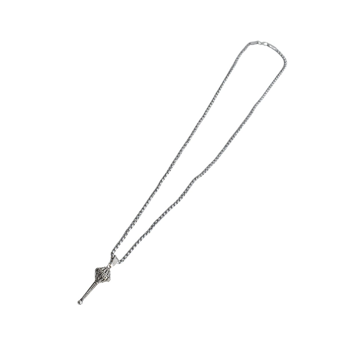 Silver Chain With Gada Pendant / Locket (1 Pc) - Image 1