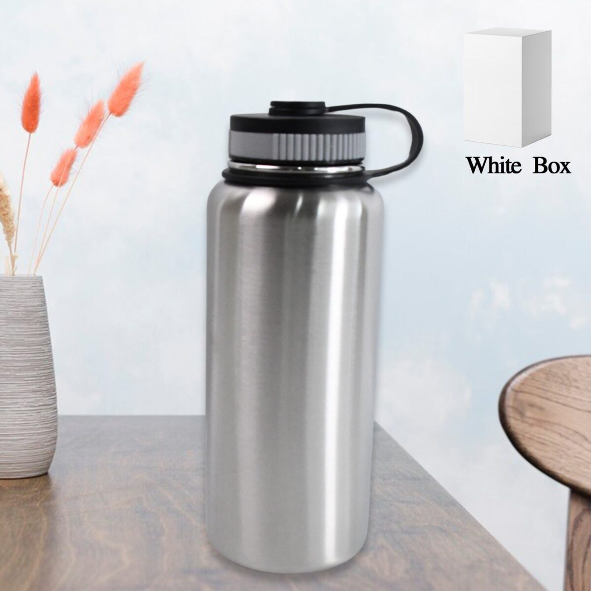 Stainless Steel Double Wall Vacuum-Insulated Drink Water Bottle (1000 ML / Mix Color) - Image 1