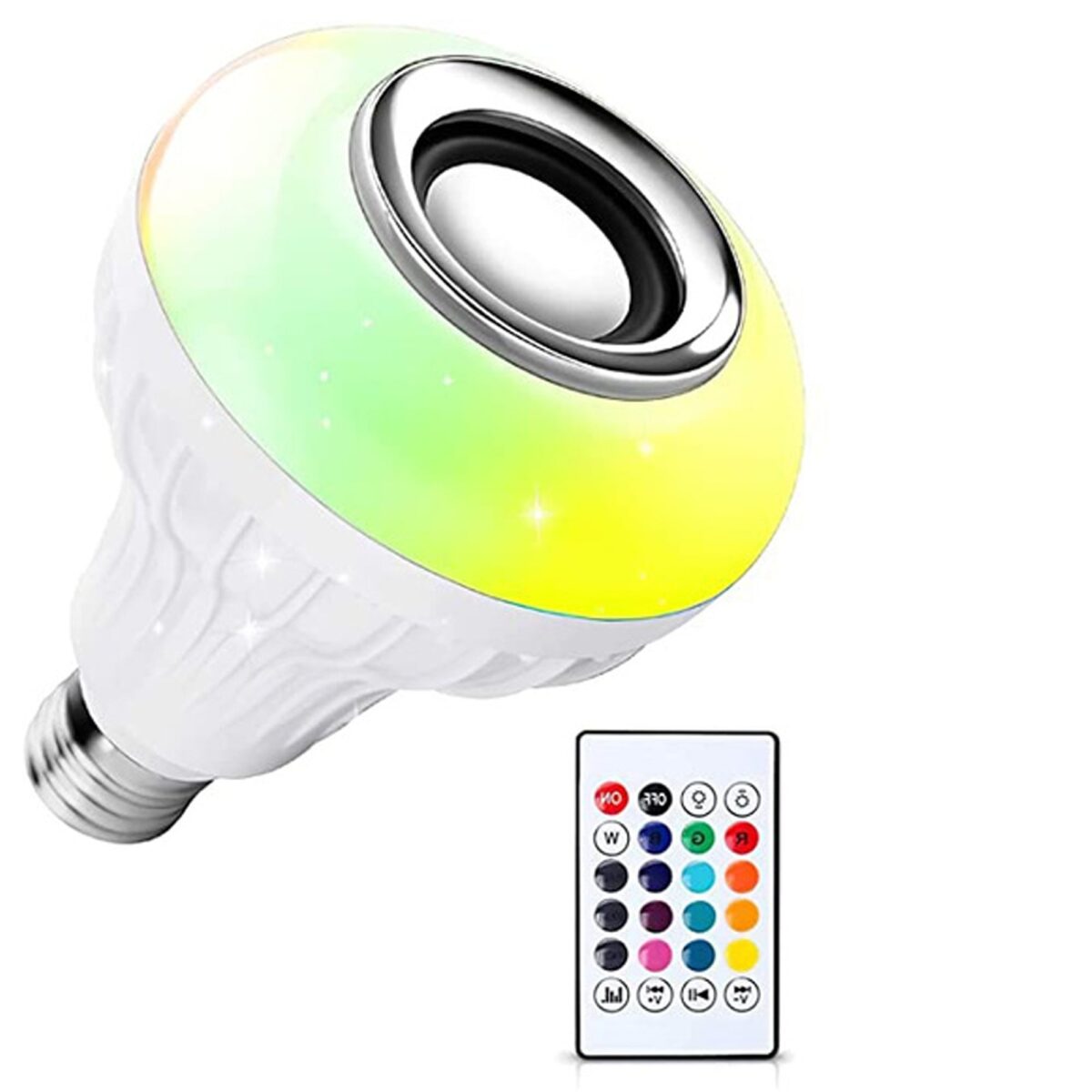 Wireless Bluetooth Sensor 12W Music Multicolor LED Bulb with Remote Controller - Image 1