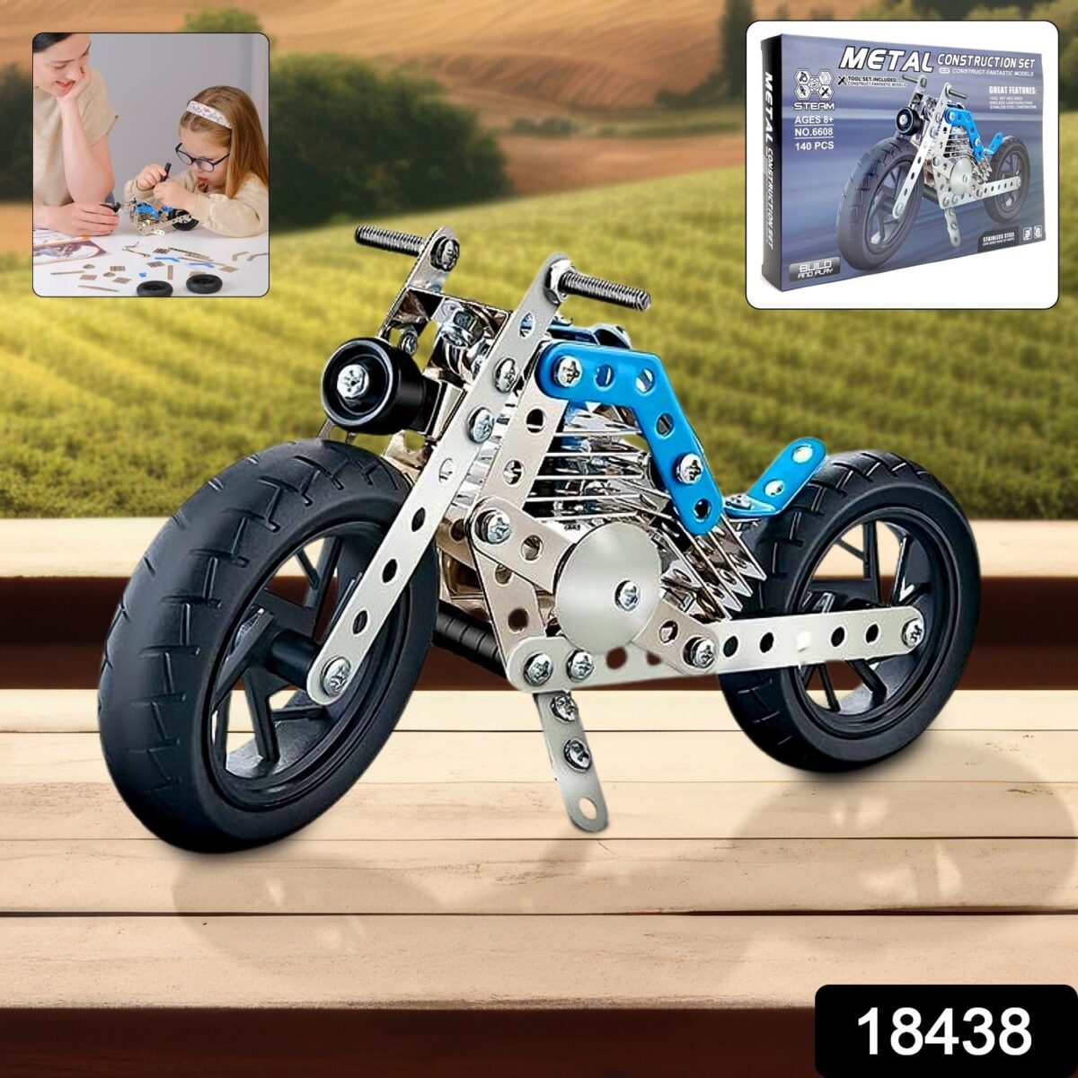 Metal Bike Creative Mechanical Construction Engineering Kit 140 Part of Bike Tool / 1 Set Ã£â‚¬â€˜ - Image 2