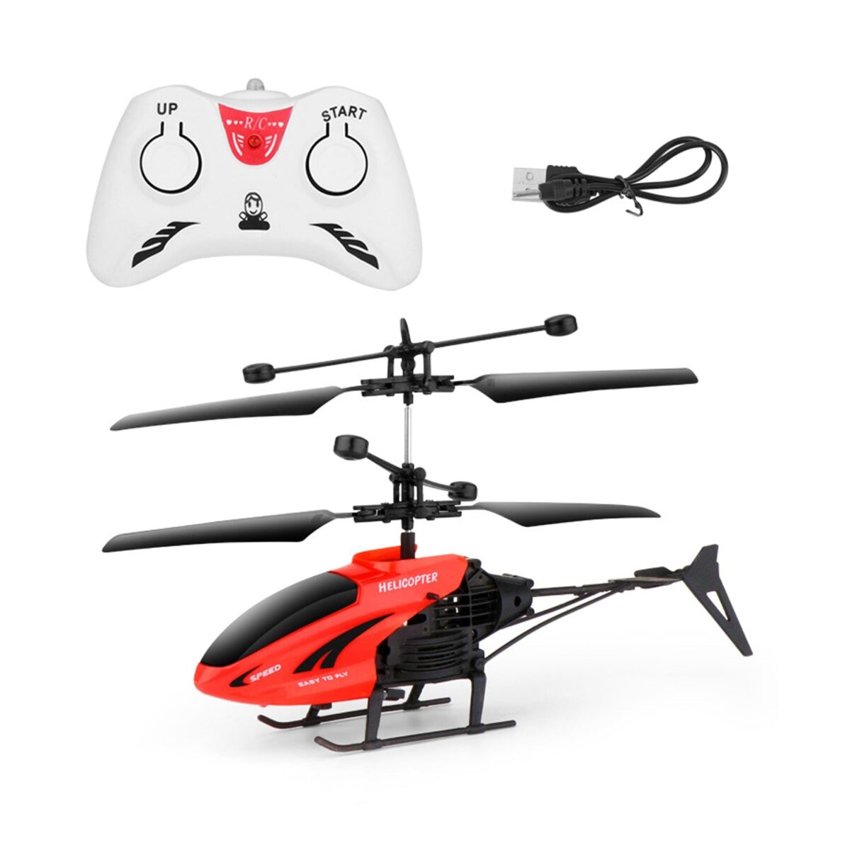 Remote Control Helicopter with USB Chargeable Cable for Boy and Girl Children (Pack of 1) - Image 1