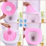 Bathroom Soft Thicker Warmer Stretchable Washable Cloth Toilet Seat Cover (1pc) - Image 6