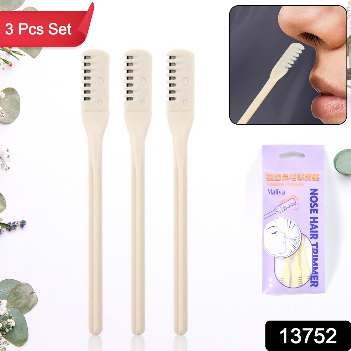 Nose Hair Removal Trimmer Nose Hair Remover Razor Kit Blade (3 Pcs Set) - Image 2