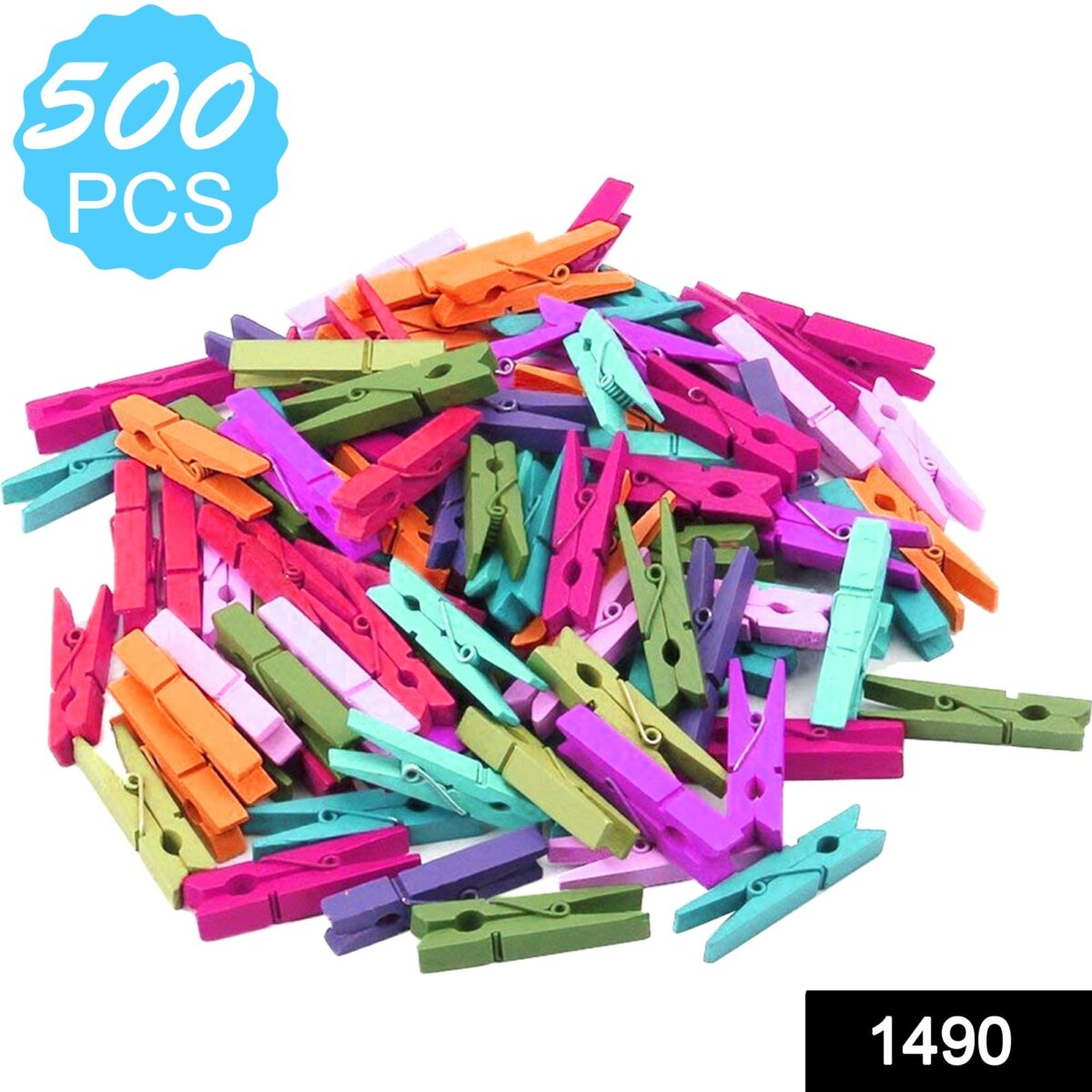 Multipurpose Wooden Clips  / Cloth Pegs (Large, 500 Pcs) - Image 2