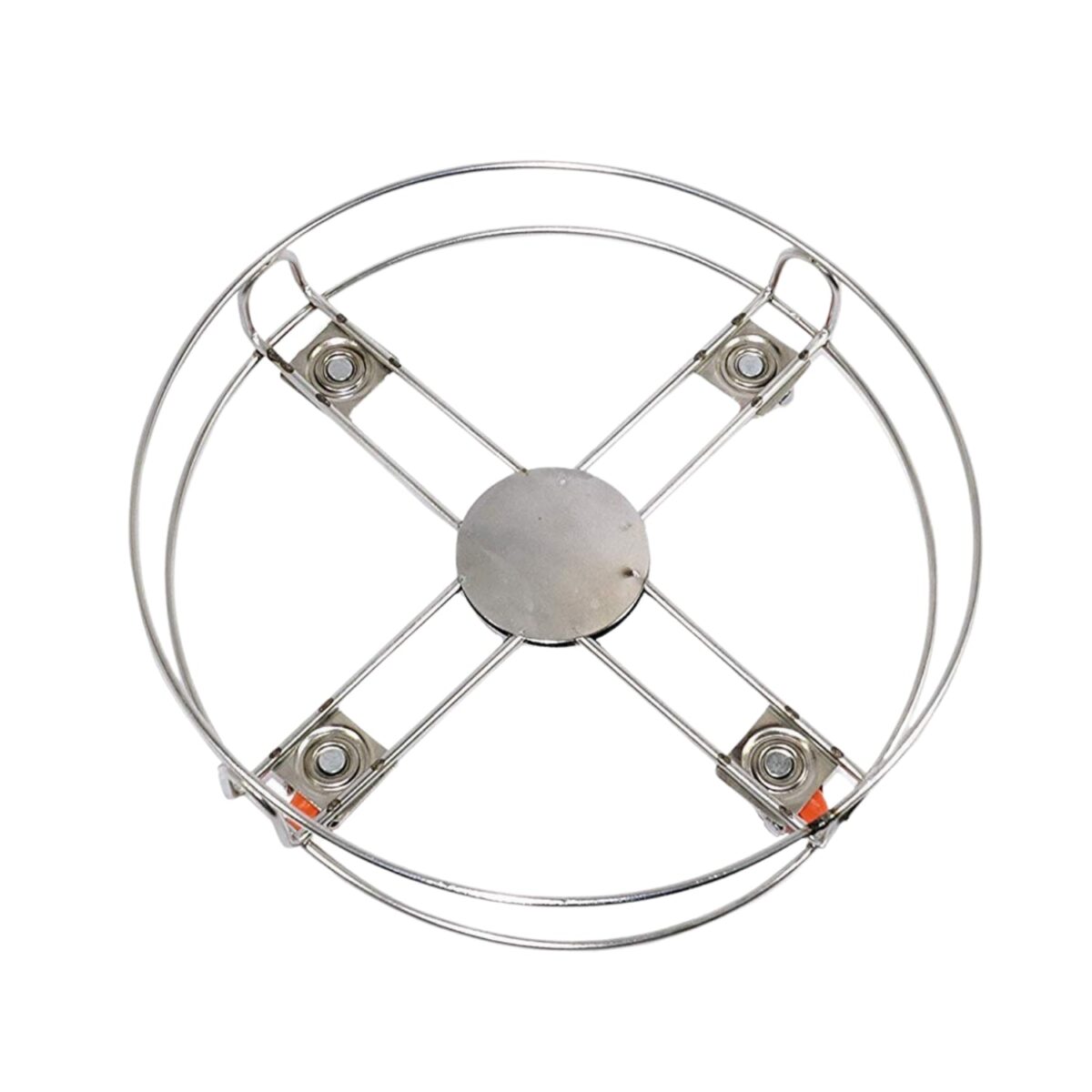 Stainless Steel Gas Cylinder Trolley with Wheels LPG Cylinder Roller Stand Movable Trolley - Image 4