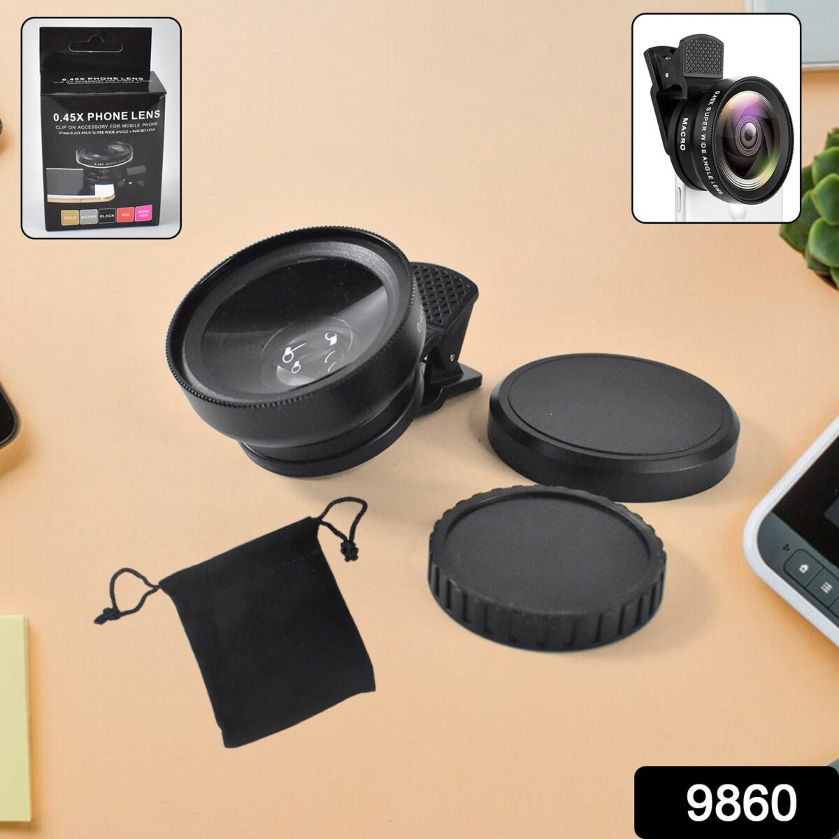 0.45X Camera Lens External Phone Lens Phone Camera Lens (With Color Box / 1 Pc) - Image 2