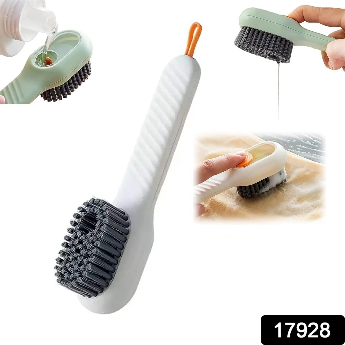 Multifunctional Scrubbing Brush with Liquid / Soap Dispenser, Cleaning Brush with Liquid / Soap Dispenser, Shoe Brush for Cleaning, Cloth Cleaning Brush with HandleÂ Liquid Shoe Brush For Shoe Clothes (1 Pc) - Image 2