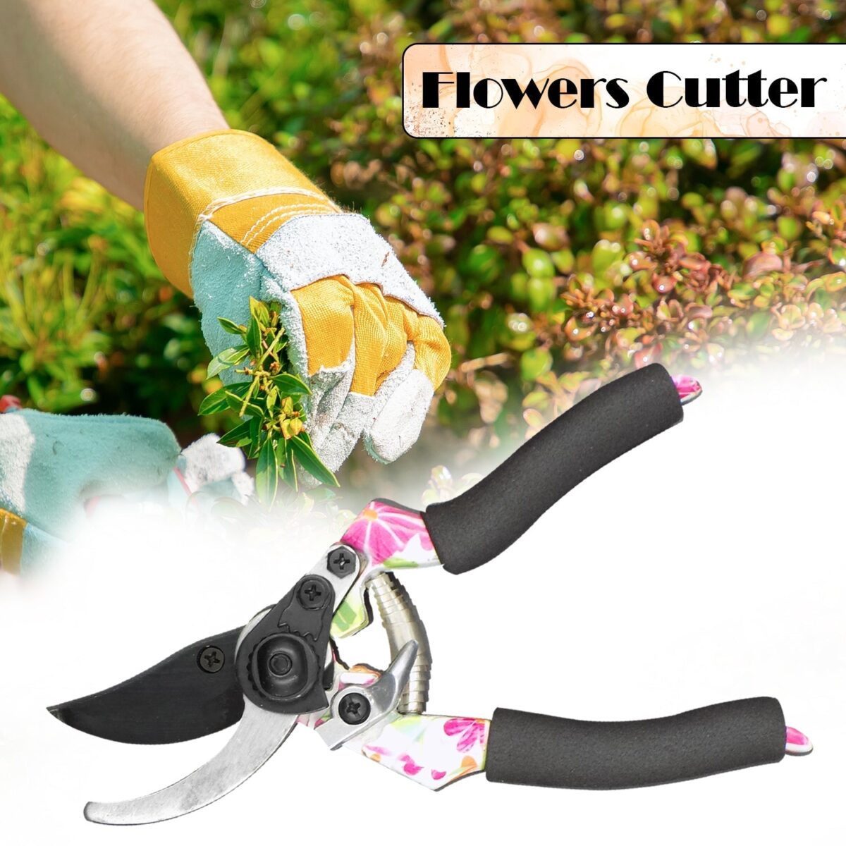 Garden Sharp Cutter Pruners Scissor with grip-handle - Image 3