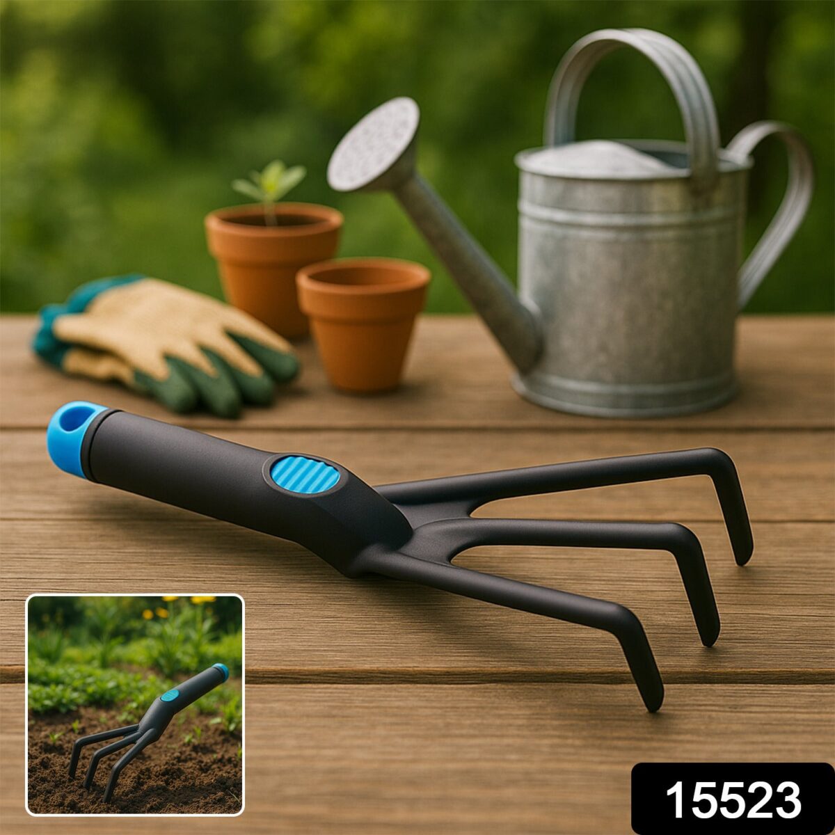 Plastic Premium Garden Hand Cultivator Tool (1 Pc) - Image 2