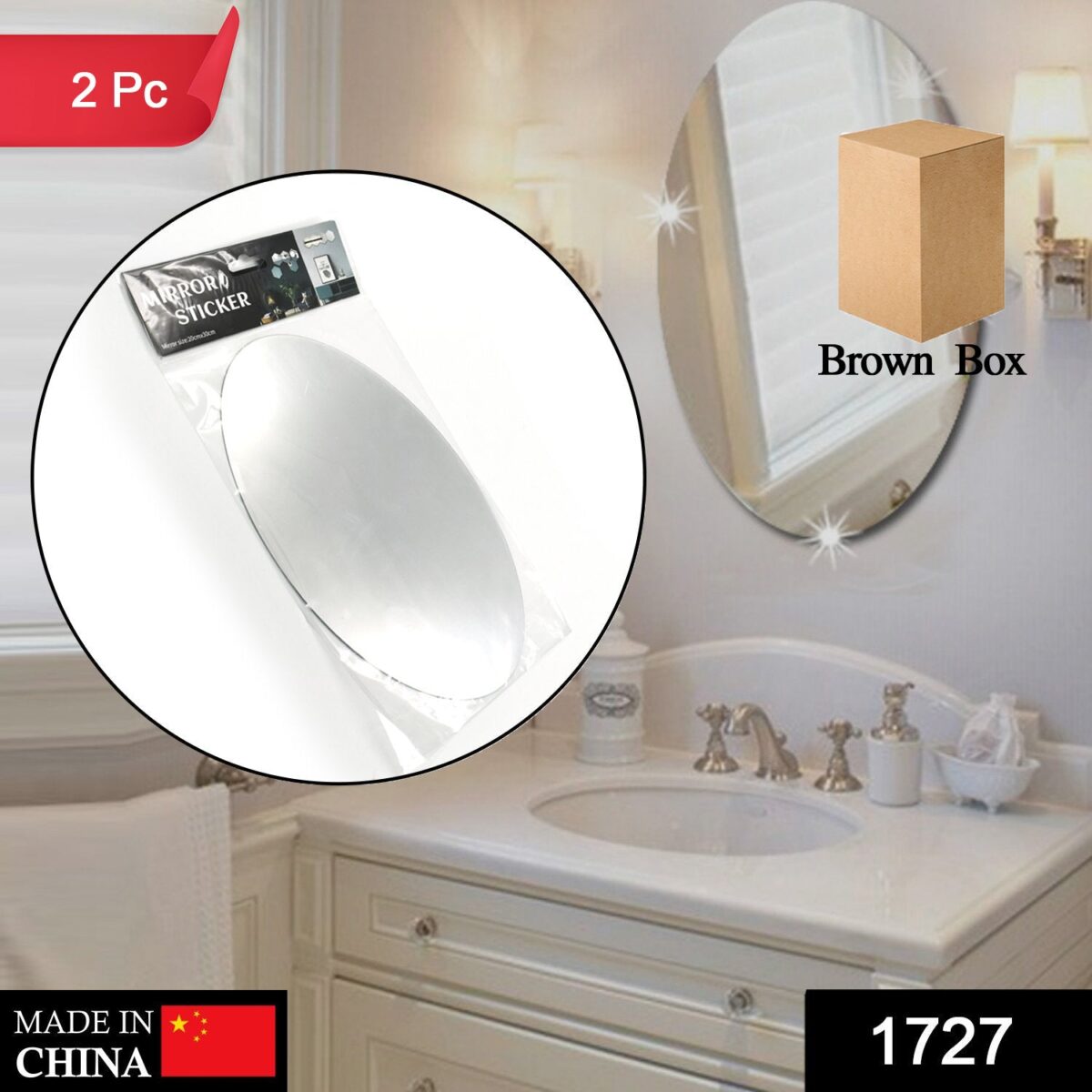 Adhesive Bathroom Mirror Wall - Image 2