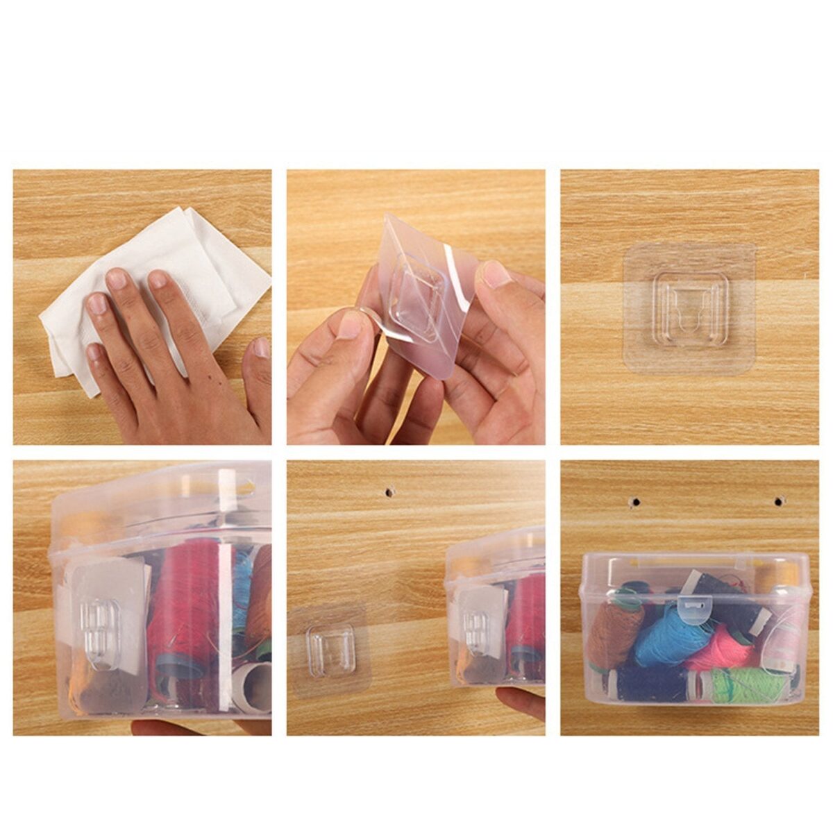 Magic Adhesive Plastic Wall Hooks Heavy Duty Hooks (Pack of 20) - 10 pair - Image 8