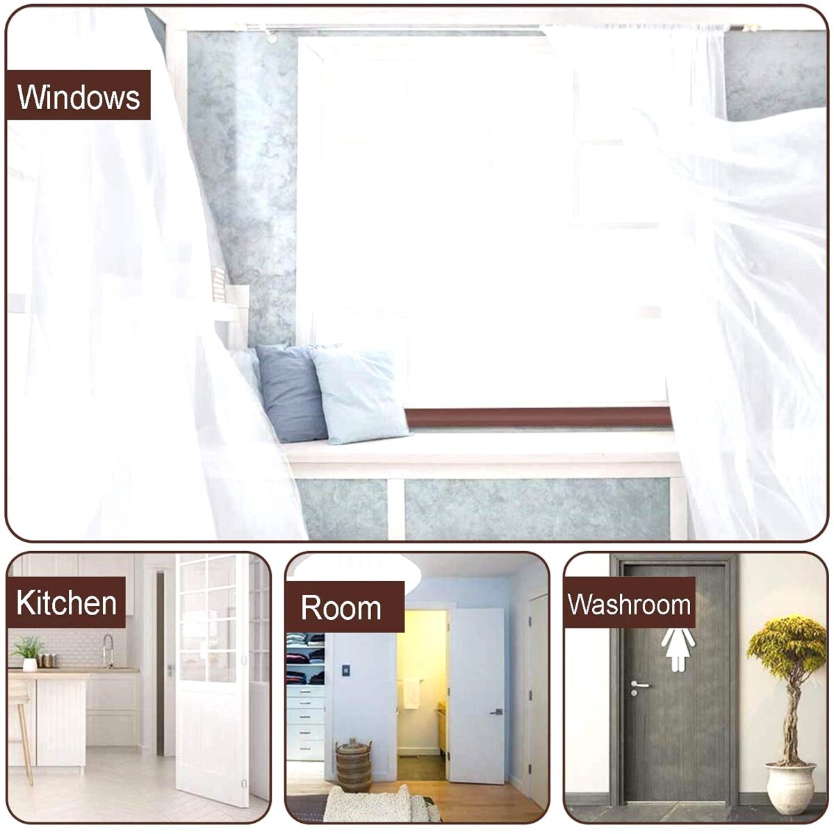 Twin Door Draft Stopper / Guard Protector for Doors and Windows - Image 3