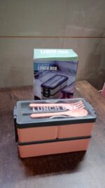 Plastic 3 Layer Leak Proof 3 Compartment Lunch Box for Office  (1 Pc) - Image 7