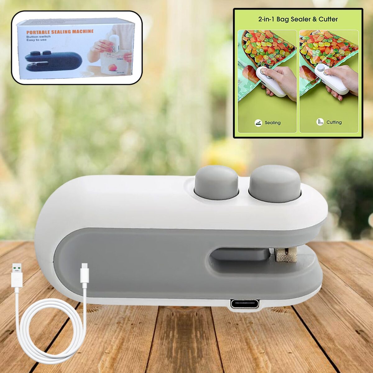 Mini Bag Sealer, 2 in 1 Seal & Cutter Heat Sealers - Image 3