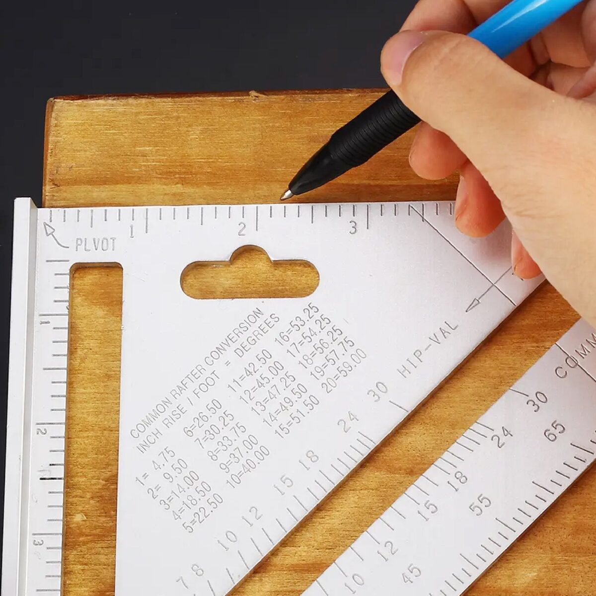 Light Weight Double Side Scale Triangle Measurement Hand Tool - Image 3