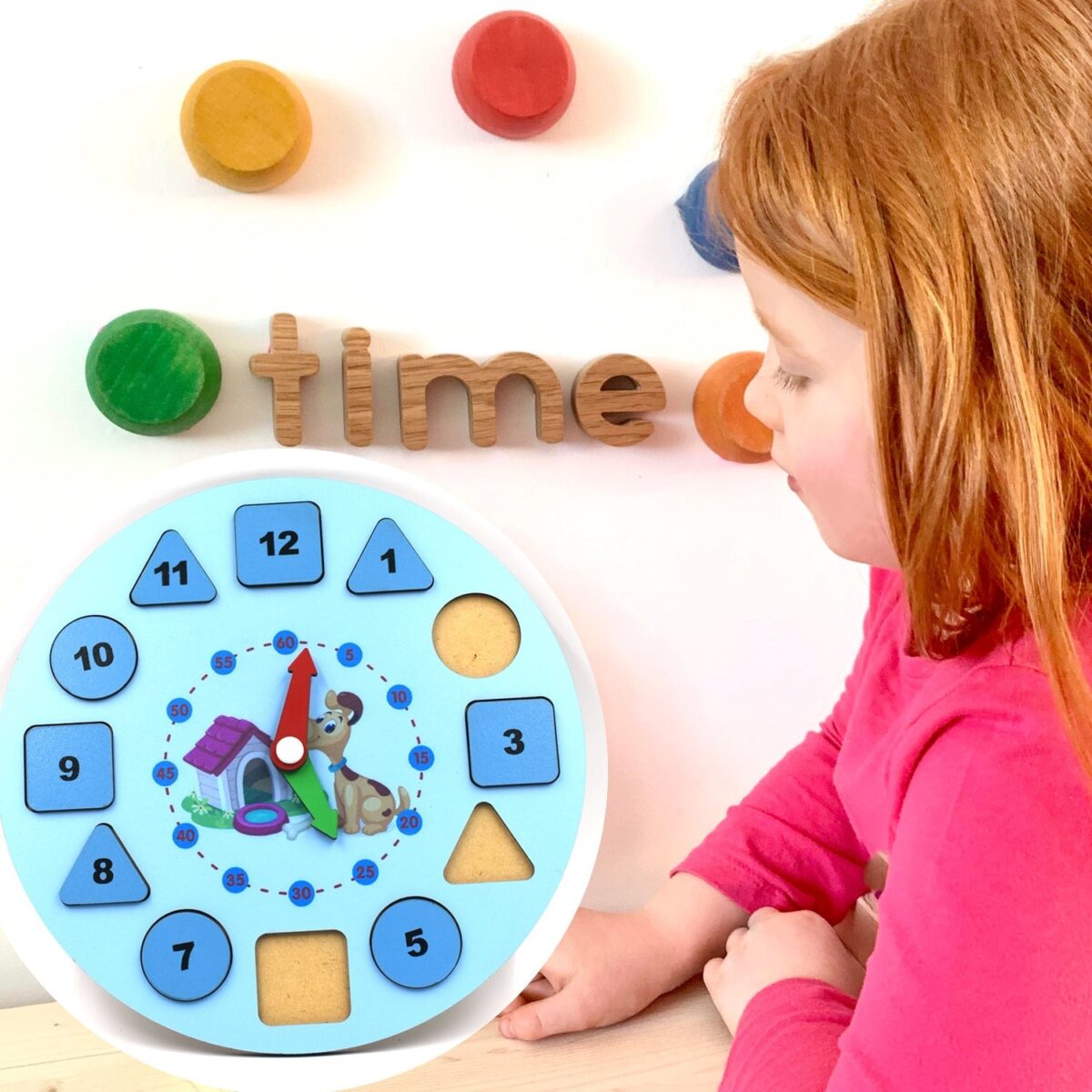AT49 Wooden Clock Toy and game for kids and babies for playing and enjoying purposes. - Image 5