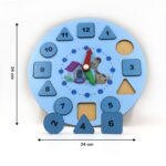 AT49 Wooden Clock Toy and game for kids and babies for playing and enjoying purposes. - Image 3