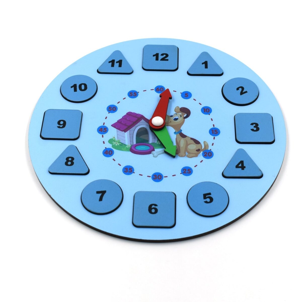 AT49 Wooden Clock Toy and game for kids and babies for playing and enjoying purposes. - Image 4