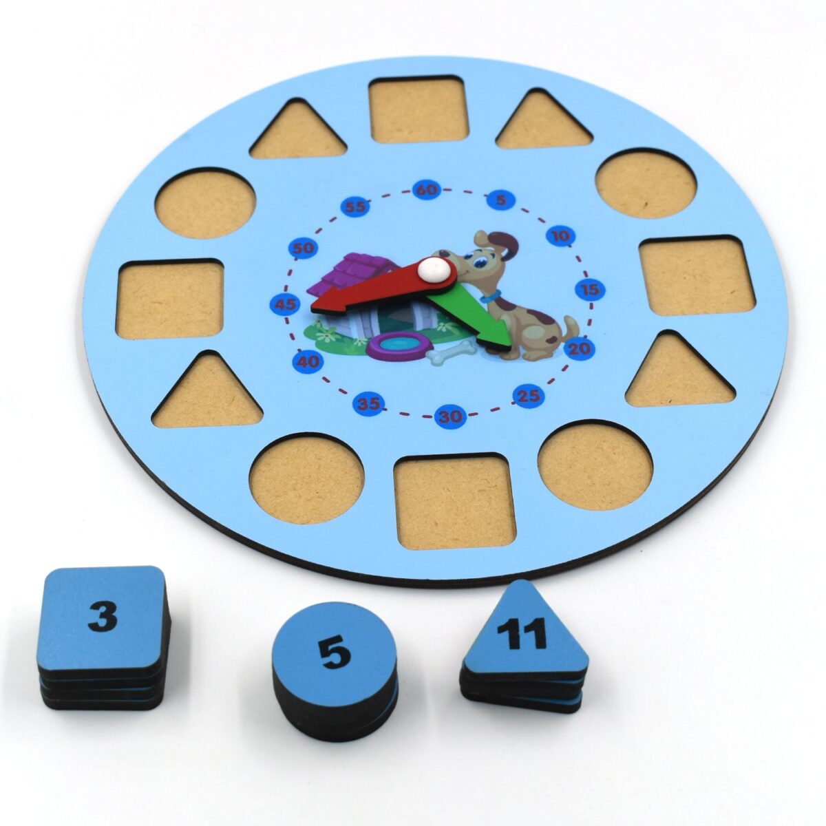 AT49 Wooden Clock Toy and game for kids and babies for playing and enjoying purposes. - Image 6