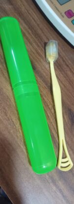 2-in-1 Soft Toothbrush & Tongue Cleaner for All Ages (1 Pc, With Cover) - Image 6