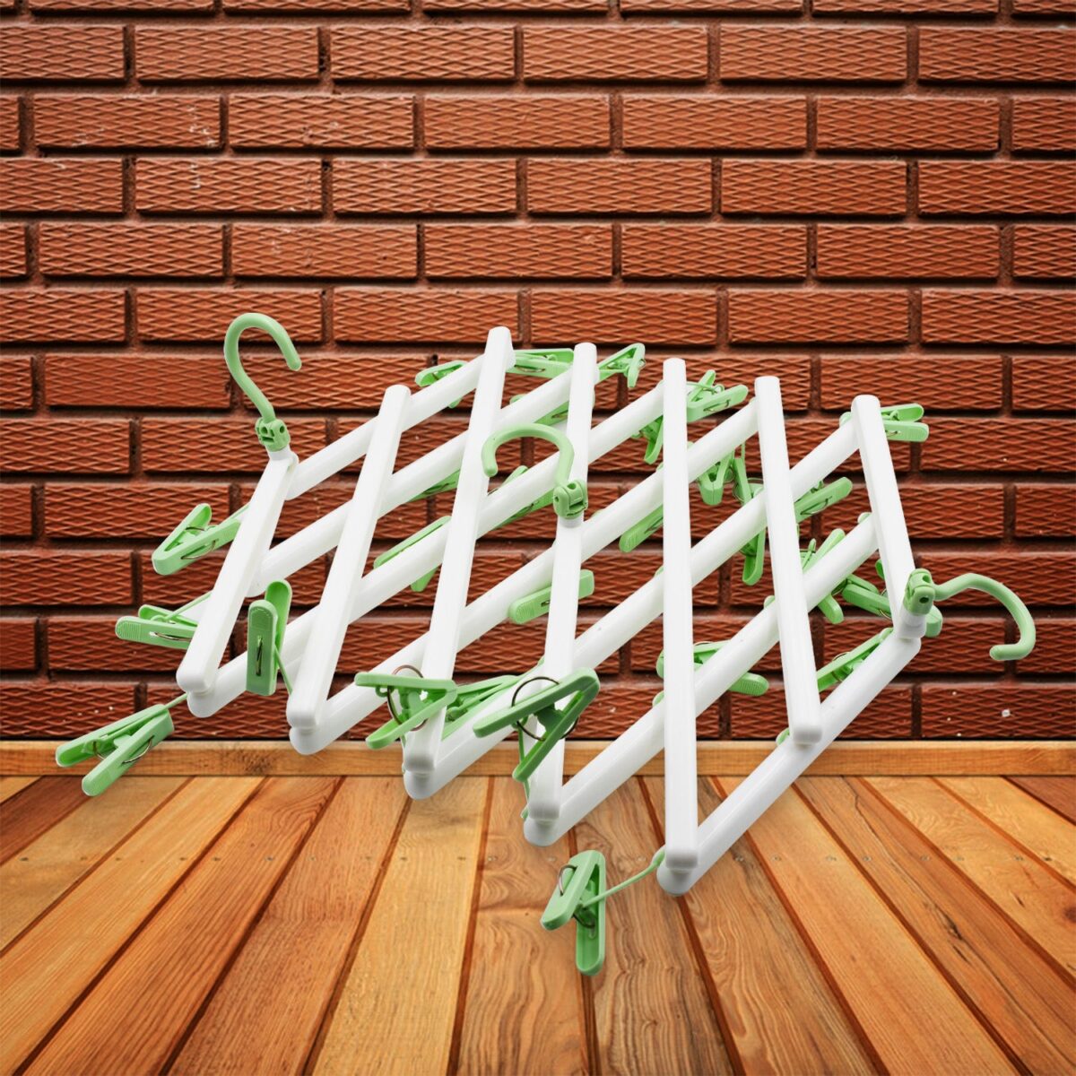 Big Adjustable Clothes Hanger, Windproof Tumble Dryer, Extendable, Socks Washing Liner, Plastic Drying Rack, Sock Hanger, Foldable Hanger, Underwear Dryer with 29 Clips - Image 7
