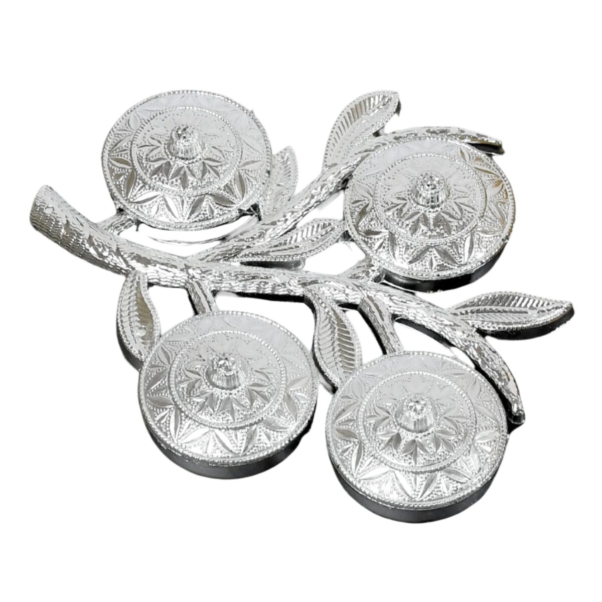 Tree Shape 4 Compartment Mukhwas Dani Serving Tray For Home & Kitchen Use - Image 1