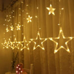 12 Stars LED Curtain String Lights with 8 Flashing Modes for Home Decoration, Diwali & Wedding LED Christmas Light Indoor and Outdoor Light ,Festival Decoration  (Warm White / With Box) - Image 9