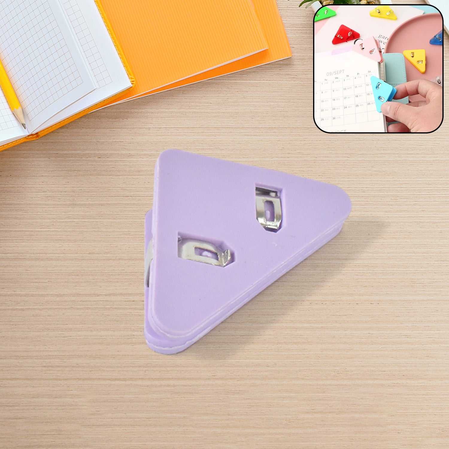 1_133ea2b3-7a12-4a84-9d1b-18e6e70b0ed4.jpg Triangle Paper Clips | Small Corner Clips for Paper, Document Clip (1 pc) - Image 1