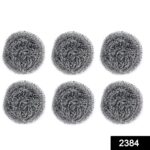 Round Shape Stainless Steel Scrubber (Pack of 6) - Image 2