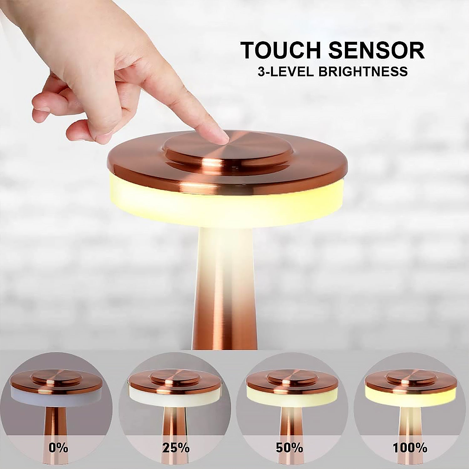 1_507ddaad-ab8d-47dc-960d-516e27516130.jpg Touch LED Metal Desk Lamp ââ¬â USB Rechargeable, 3 Colors/Brightness Levels, Dimmable Eye Protection (1 Pc) - Image 3