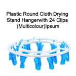 Plastic Round Cloth Drying Stand Hanger with 24 Clips (Multicolour) - Image 4