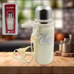 Stainless Steel Vacuum Insulated Water Bottle | Leak Proof Flask for Tea Coffee | With Steel Cup - Image 7