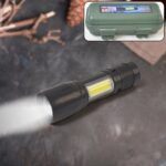 LED USB Rechargeable Mini Flashlight â€“ Ultra-Bright Zoom & COB Side Lantern, Tactical Emergency Light