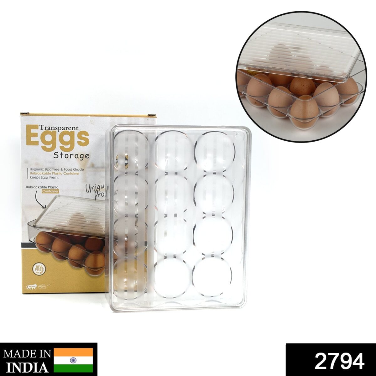 12 Cavity Egg Storage Box For Holding And Placing Eggs Easily And Firmly. - Image 2