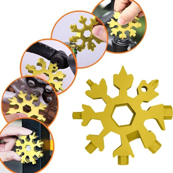 18-in-1 Snowflake Multi-Tool â€“ Portable Bottle Opener, Screwdriver & Wrench