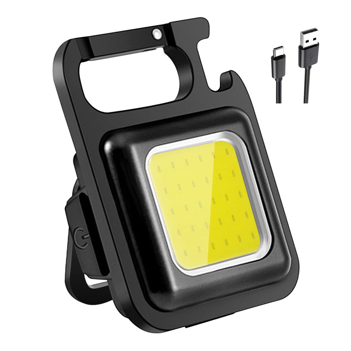 Mini Rechargeable Keychain Flashlight - 4 Light Modes with Folding Bracket & Magnetic Base - Image 3