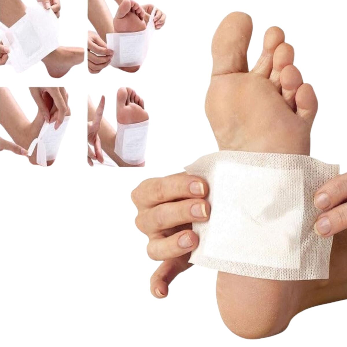 kinoki Cleansing Detox Foot Pads, Ginger & salt Foot Patch -10pcs (Free Size, White) - Image 1